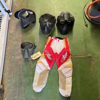 #6072 • (4) Face Protection Masks & Kids Moto Pants
