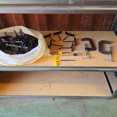 #6042 • Wall Hooks, C-Clamps, Screw Driver, Nut Driver
