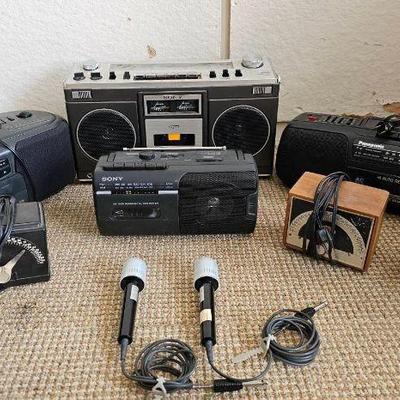 MPS038-Lot Of Radio/Cassette Players, Electric Metronomes, and Microphones