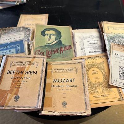 MPS130- Assorted Vintage Schemers Library Of Musical Classics Sonatas & Piano Exercises