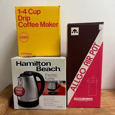 MPS140- Hamilton Beach Electric Kettle, Drip Coffe Maker & Air Pot
