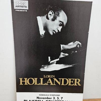 MPS110-Lorin Hollander Poster For Concert At Blaisdell Concert Hall