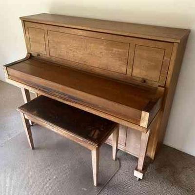 MPS036-Vintage Steinway 45 Upright Piano and Bench