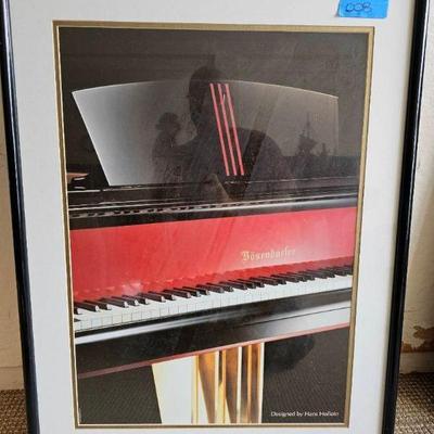 MPS008-Beautiful Glass Framed Color Print Of Bosendorfer Piano