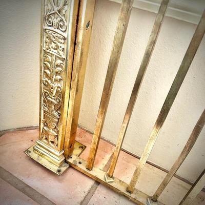 Vintage brass bank teller window