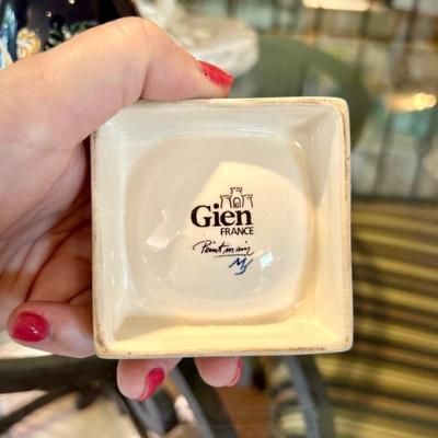 Gien France faience hand-painted egg
