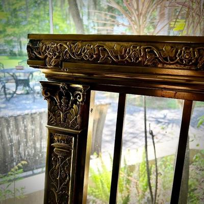 Vintage brass bank teller window