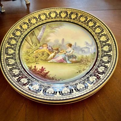 Sevres hand-painted porcelain plates