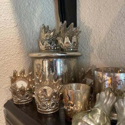 mercury glass candles