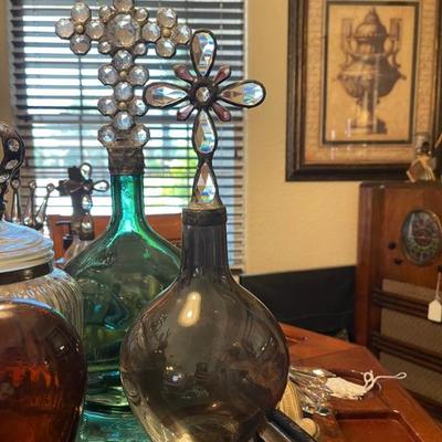 Vintage vases with crosses 