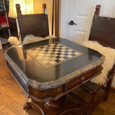 `game table marble top 