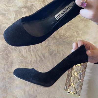 Clear heeled shoes 