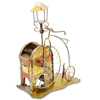 Unique Metal Art Bicycle Mailbox Music Box