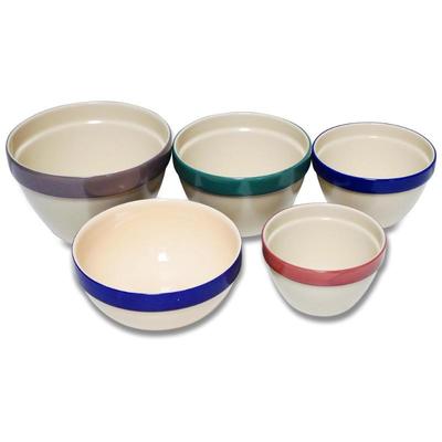 Over & Back And Cordon Bleu Set Of 5 Ceramic Mixing Bowls