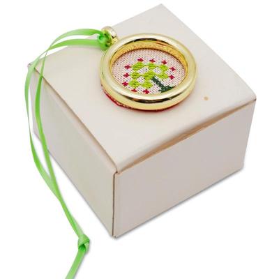 Hand-Embroidered Christmas Ornament