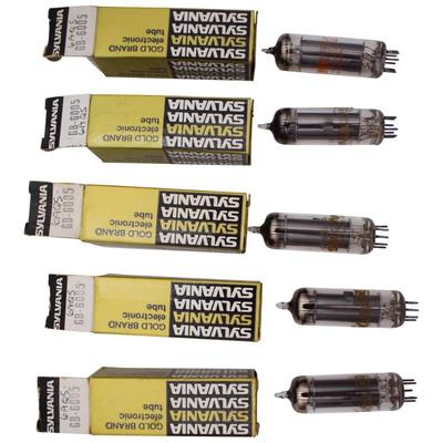 Lot Of Five Sylvania Vacuum Tubes