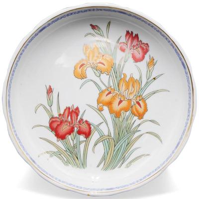 Gilded Porcelain Bowl w/Floral Motif