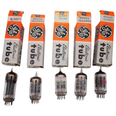 Lot Of Five General Electric Vacuum Electron Tubes