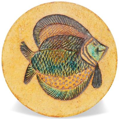 Vintage Roger Capron Ceramic Fish Coaster