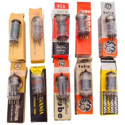 Lot Of Ten Vacuum Tubes