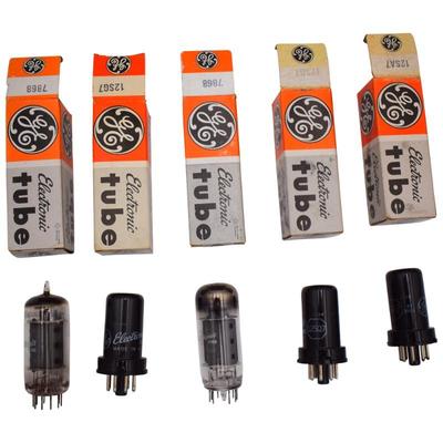 Lot Of Five General Electric Vacuum Tubes