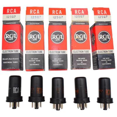 Lot Of Five RCA Vacuum Tubes