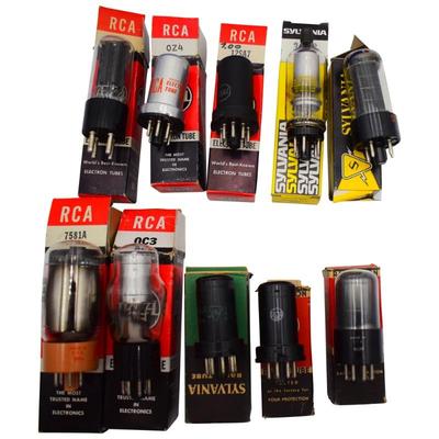 Lot Of Ten Vacuum Tubes