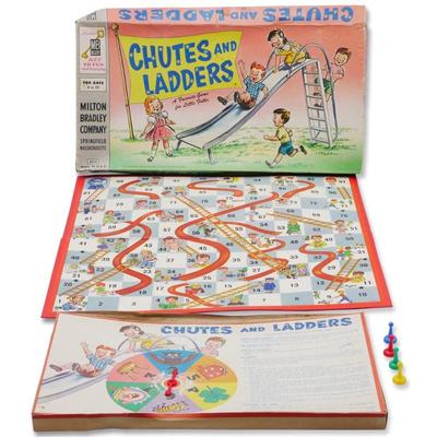 1956 Milton Bradley Chutes and Ladders Game