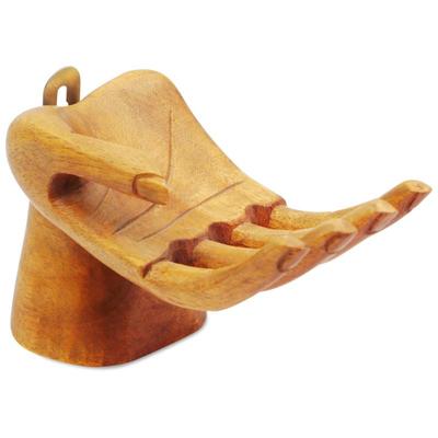 Hand-Carved Sculpture Of Wooden Hand
