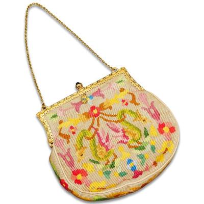 Needlepoint Floral Handbag