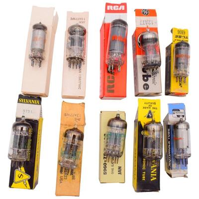 Lot Of Ten Vacuum Tubes