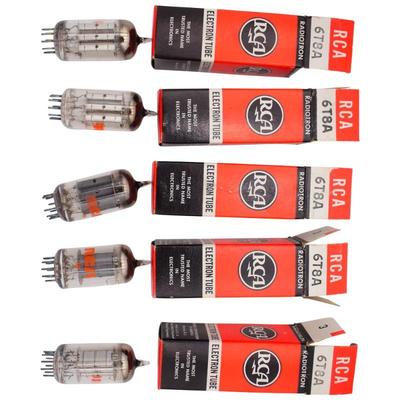 Lot Of Five RCA Vacuum Tubes