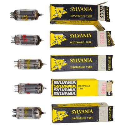 Lot Of Five Sylvania Vacuum Tubes