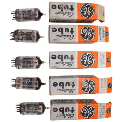 Lot Of Five General Electric Vacuum Tubes