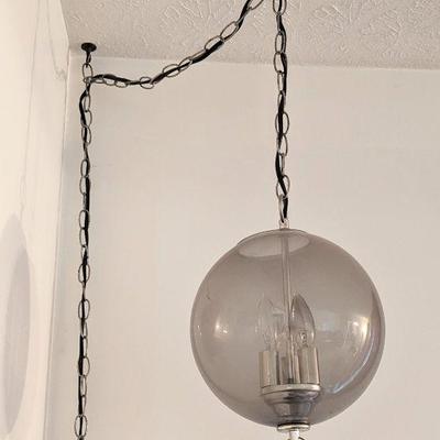 MCM  pendant lights - smoked crystal globes
