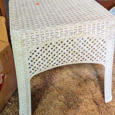 Plastic patio table