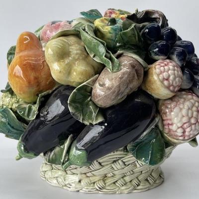 Ceramic Hand Glazed Ceramic Vegetable Centerpiece
