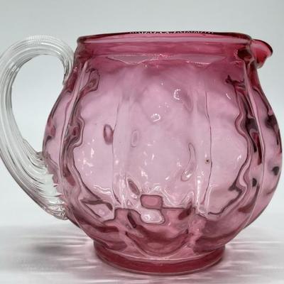 Vintage Fenton Cranberry Glass Pitcher