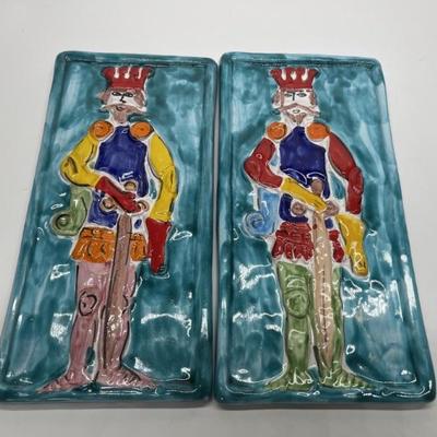 Metallic Look Tiles w/ Classical Era Military Men