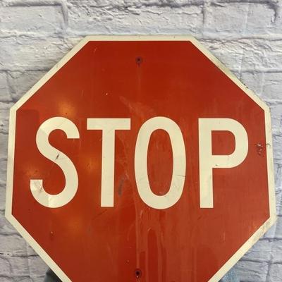 Vintage Metal Stop Sign