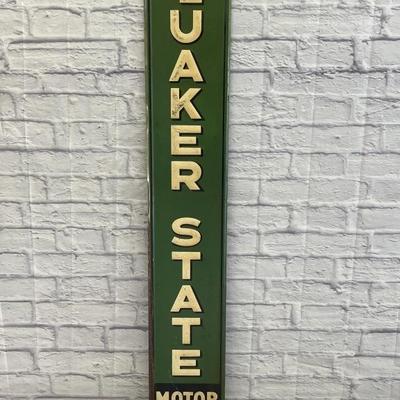 Vintage Original Embossed Quaker State Motor Oil