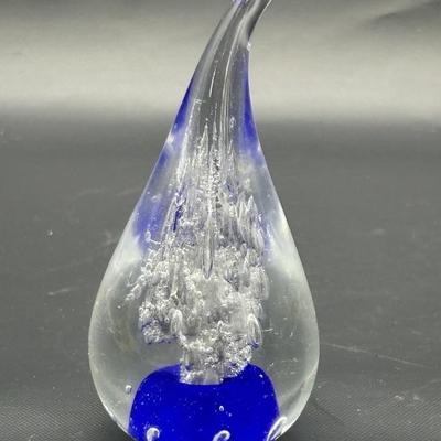Art Glass Paperweight Signed