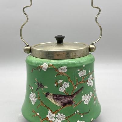 Vintage Empire Works Antique English Biscuit Jar