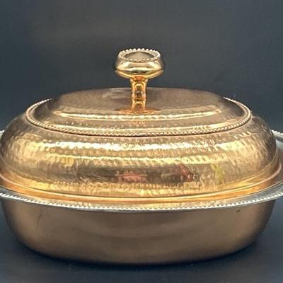 Copper Finish Buffet Sever with Burner