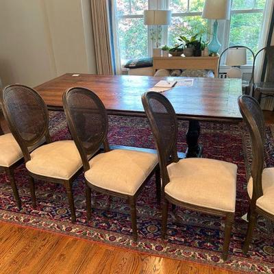 Restoration Hardware Rattan Backed dining Chairs