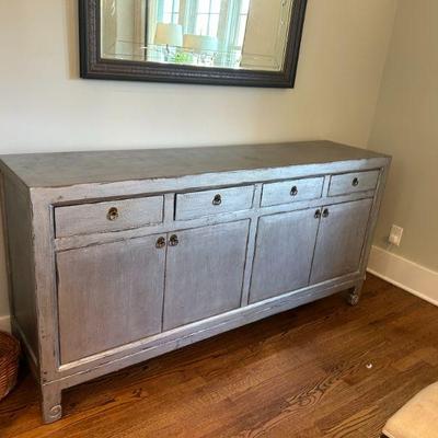 Contemporary Metallic colored sideboard with tons of storage