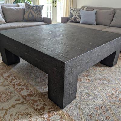 Lillian August Gavin Shagreen Cocktail Table