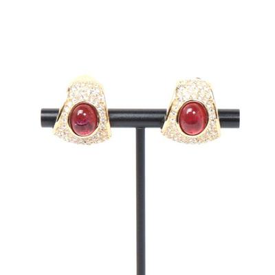 Vintage Grosse Ruby Clip On Earrings