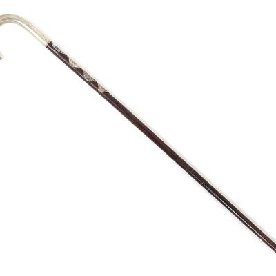 German "Traveling Plaque" Walking Stick, Early 20th c.