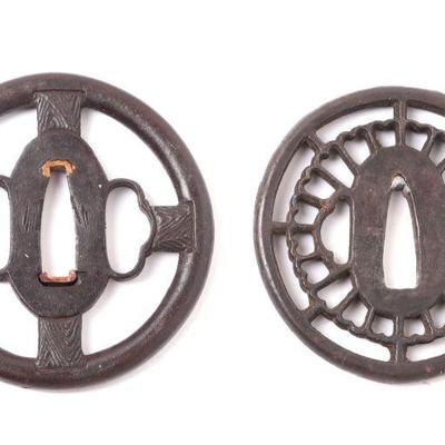 (2) Japanese Openwork Tsuba